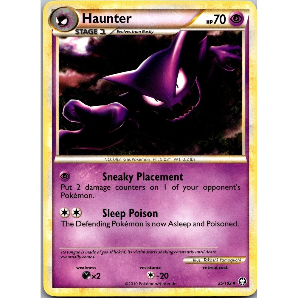 Haunter 35/102 Uncommon Triumphant Pokemon Card LP Psychic Stage 1 2010